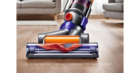 Dyson SV25 V8 cordless vacuum in action. Sleek design with powerful suction for efficient and effortless cleaning.